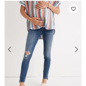 Maternity Side-Panel Skinny Jeans in Everton Wash